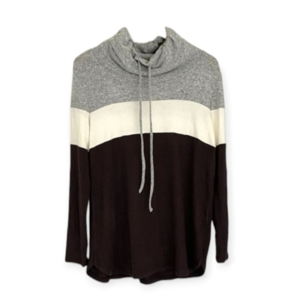 Market & Spruce Heather Gray Cowl Neck Hoodie Size Large Stitch Fix